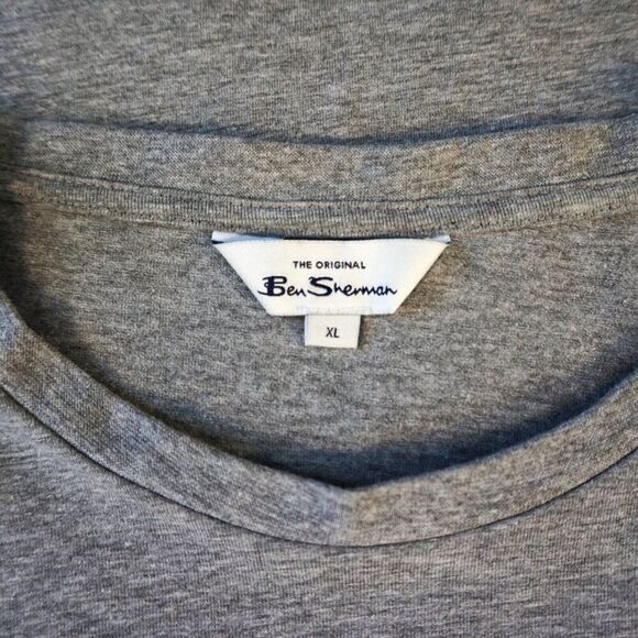 Ben Sherman T Shirt Mens XL Gray Graphic Motorcycle Print Short Sleeve - Picture 6 of 7